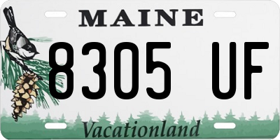 ME license plate 8305UF