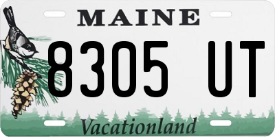 ME license plate 8305UT