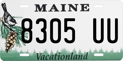 ME license plate 8305UU