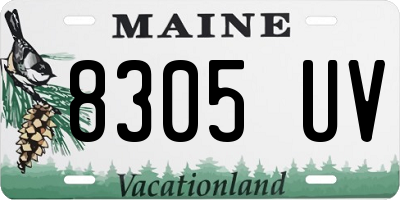 ME license plate 8305UV