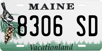 ME license plate 8306SD