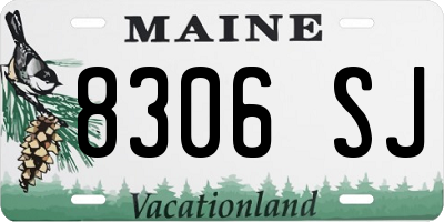 ME license plate 8306SJ