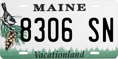 ME license plate 8306SN