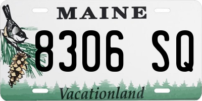 ME license plate 8306SQ