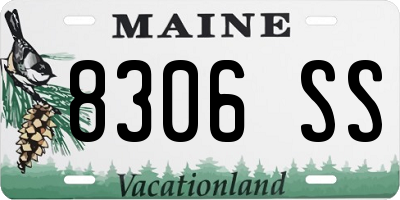 ME license plate 8306SS