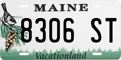 ME license plate 8306ST