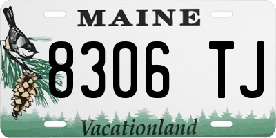ME license plate 8306TJ