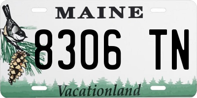 ME license plate 8306TN