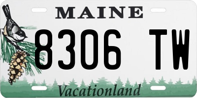 ME license plate 8306TW
