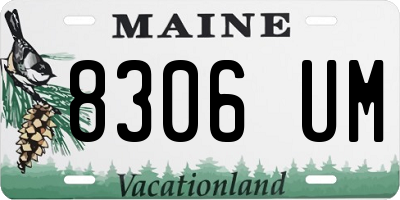 ME license plate 8306UM