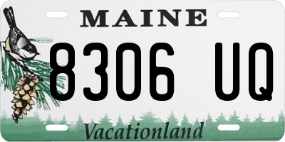 ME license plate 8306UQ