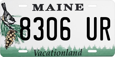 ME license plate 8306UR