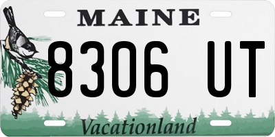 ME license plate 8306UT