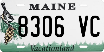ME license plate 8306VC