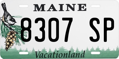 ME license plate 8307SP