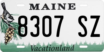 ME license plate 8307SZ