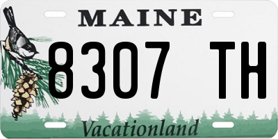 ME license plate 8307TH
