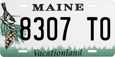 ME license plate 8307TO