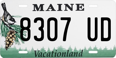 ME license plate 8307UD