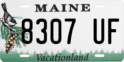 ME license plate 8307UF