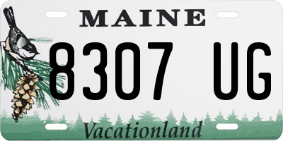 ME license plate 8307UG