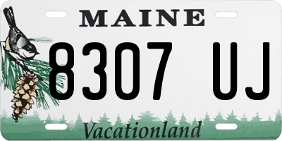 ME license plate 8307UJ