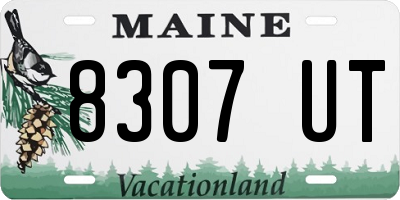 ME license plate 8307UT