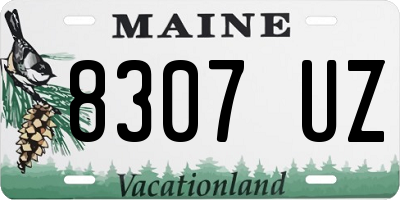 ME license plate 8307UZ