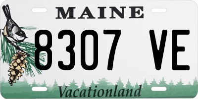 ME license plate 8307VE