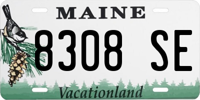 ME license plate 8308SE