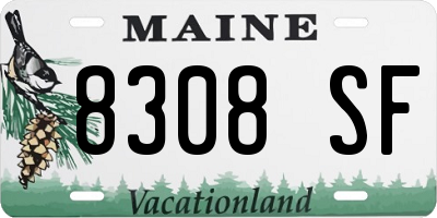 ME license plate 8308SF