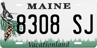 ME license plate 8308SJ