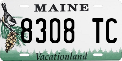 ME license plate 8308TC