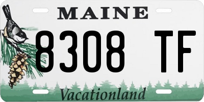 ME license plate 8308TF