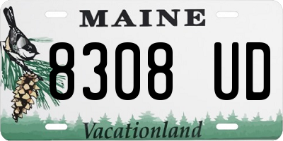 ME license plate 8308UD