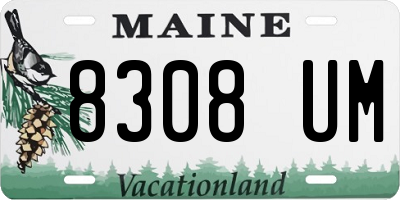 ME license plate 8308UM