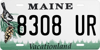 ME license plate 8308UR