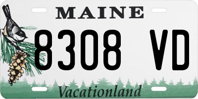 ME license plate 8308VD