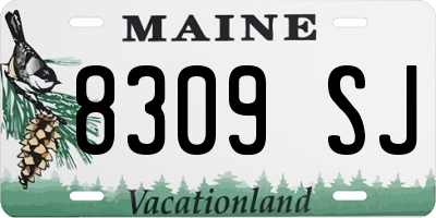 ME license plate 8309SJ
