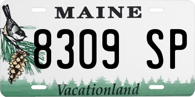 ME license plate 8309SP