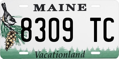 ME license plate 8309TC