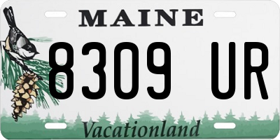 ME license plate 8309UR