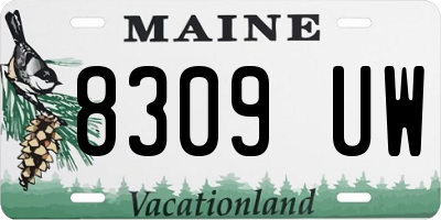 ME license plate 8309UW