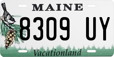 ME license plate 8309UY