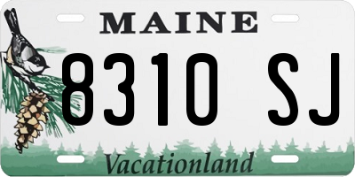 ME license plate 8310SJ