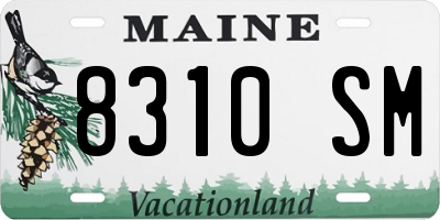 ME license plate 8310SM