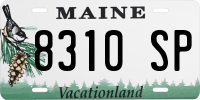 ME license plate 8310SP