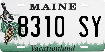 ME license plate 8310SY