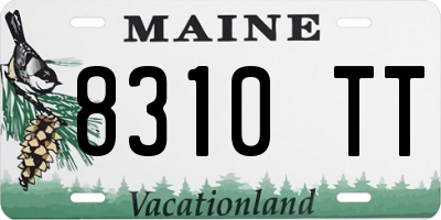 ME license plate 8310TT