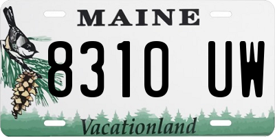 ME license plate 8310UW